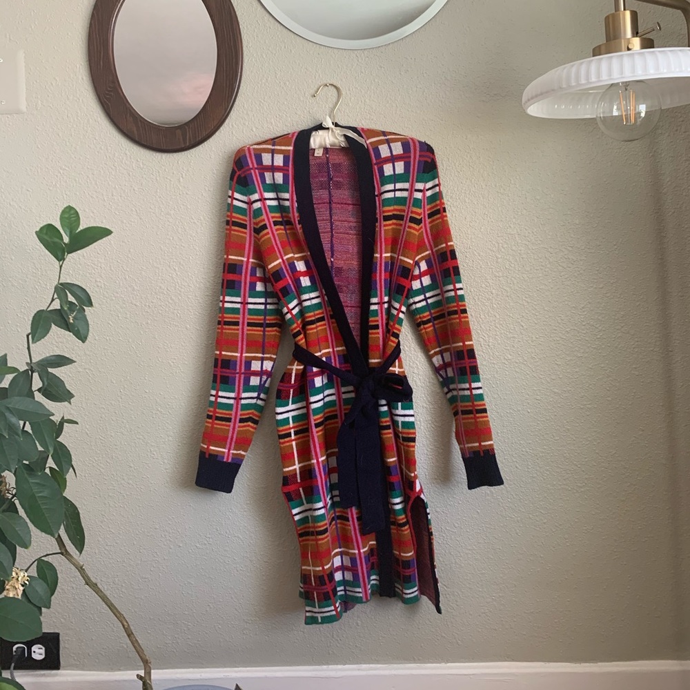 Plaid Anthropologie sweater